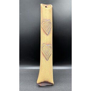 Kampa Stoneware Studio Art Pottery Wall Pocket With Hearts Sedona Arizona